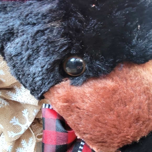 Winter Christmas Teddy Bear Wreath Deco Mesh knitted - Picture 6 of 10